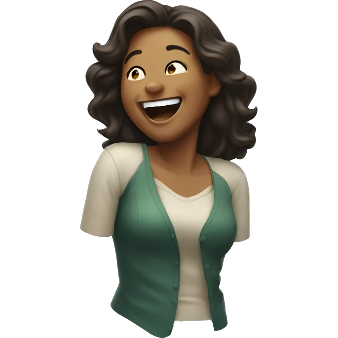 Woman laughing emoji