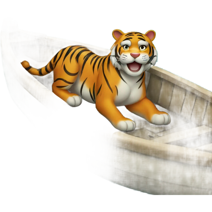 Tiger in a boat emoji