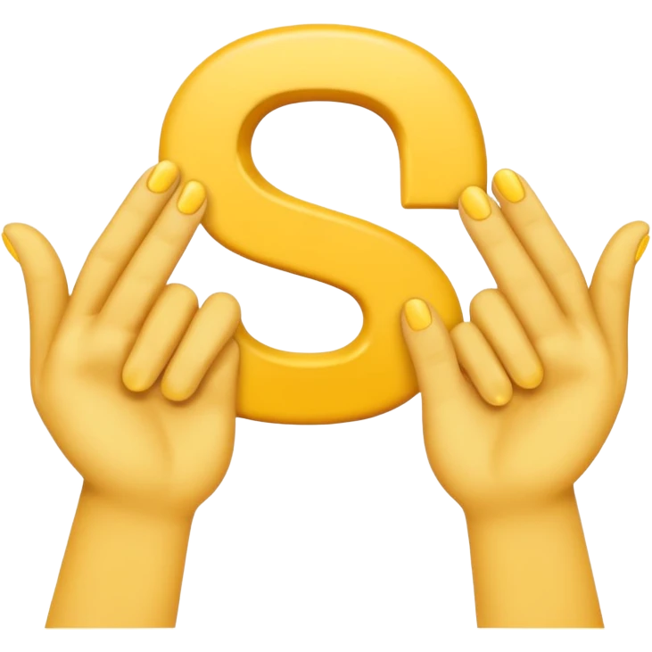 Make the letter S with emoji hands

 emoji