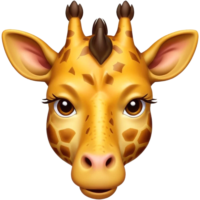 frustrated cartoon giraffe emoji facepalming with one hoof, exaggerated expression with eyes closed, visible sweat drops, comically annoyed mouth shape, thick outlines, vibrant colors emoji