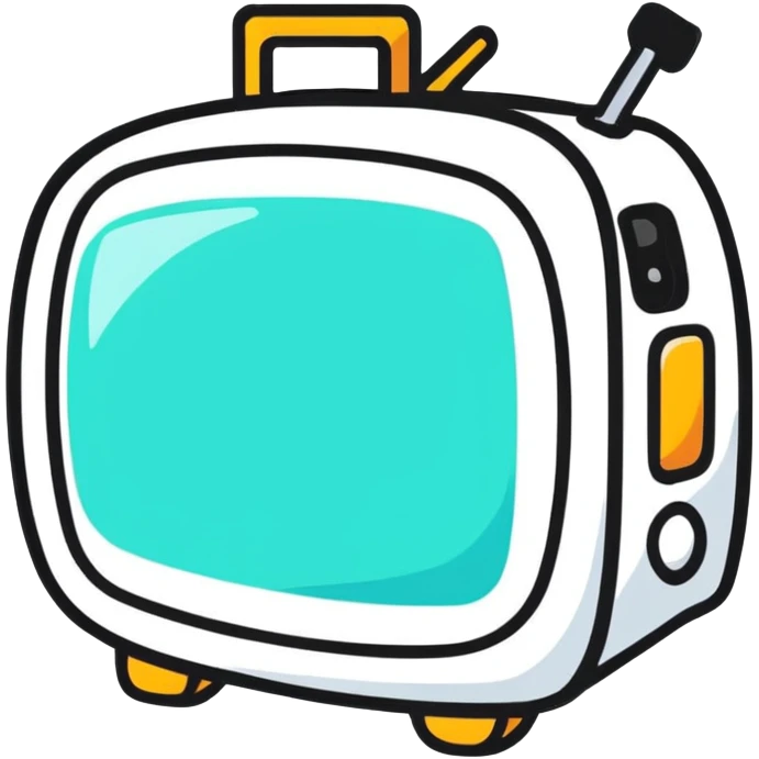 red and black streaming video logo emoji