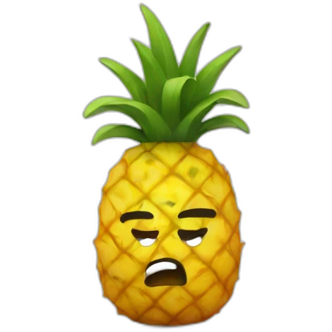 Tired pineapple emoji