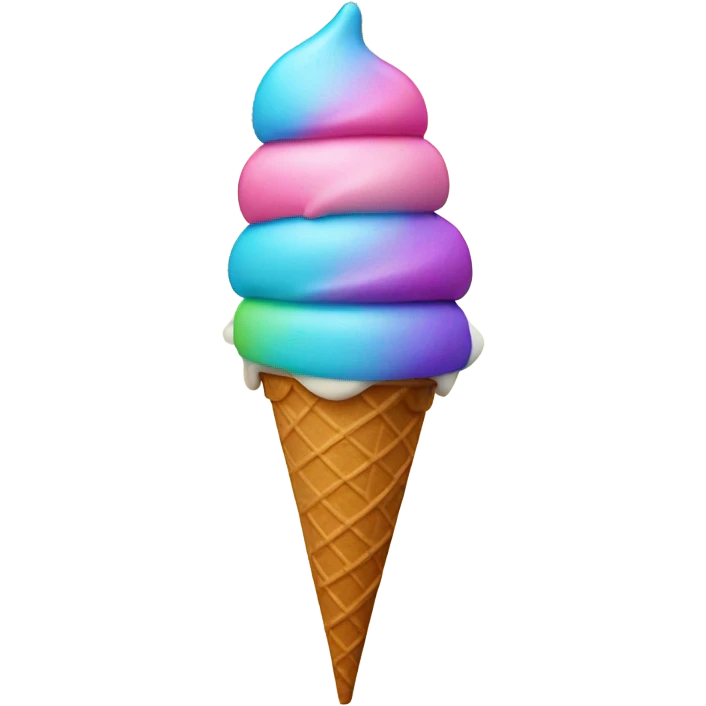 Icecream with smiley face emoji