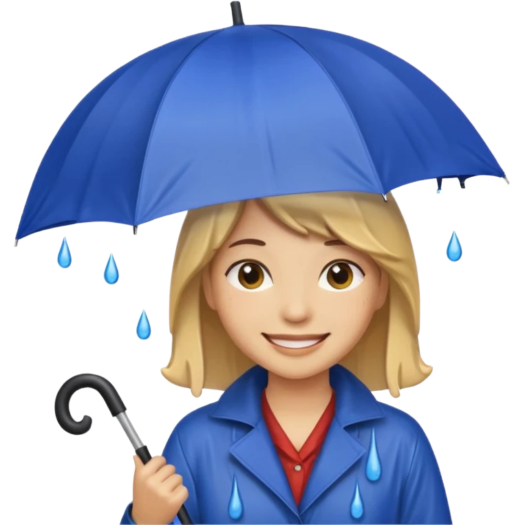 People getting wet (umbrella, dripping hair) emoji