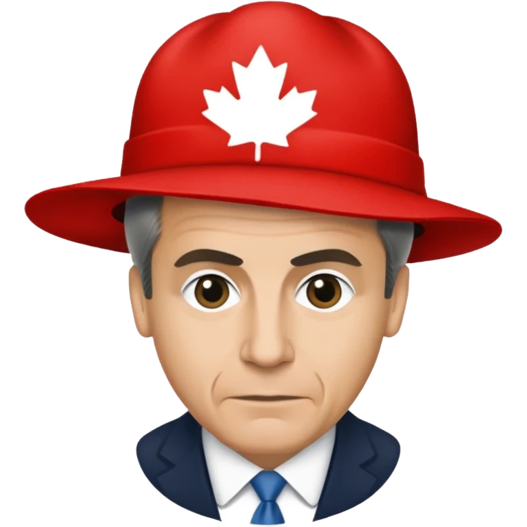 Red hat that says “Make Canada Worse Again- Mark Carney” emoji
