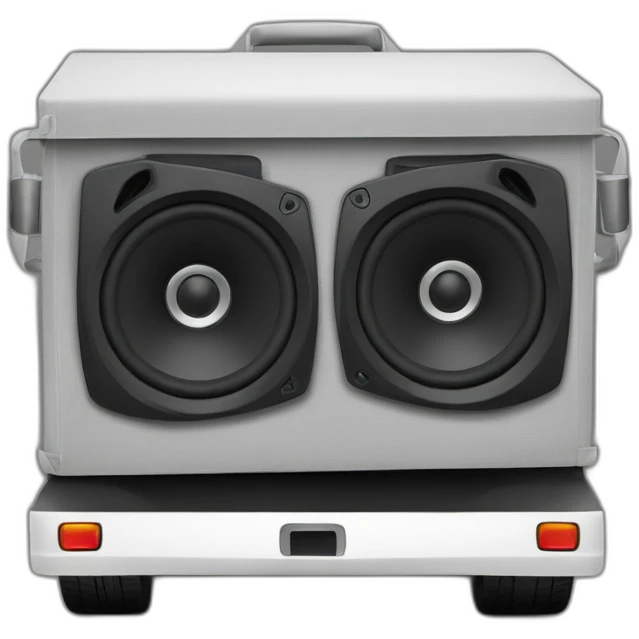 Dj sound speaker on truck emoji