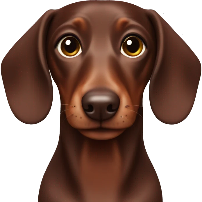 chocolate dachshund emoji