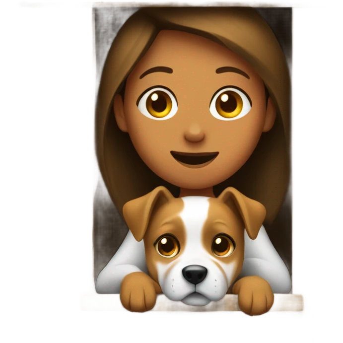 A female person in a dog house  emoji