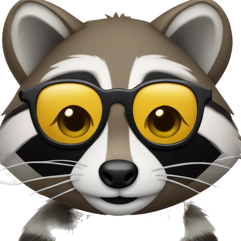sunglass racoon emoji