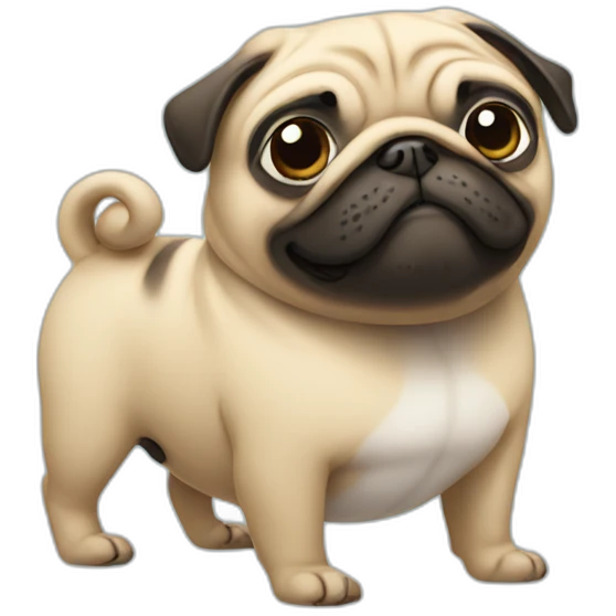 steamy pug in a swimsuit emoji