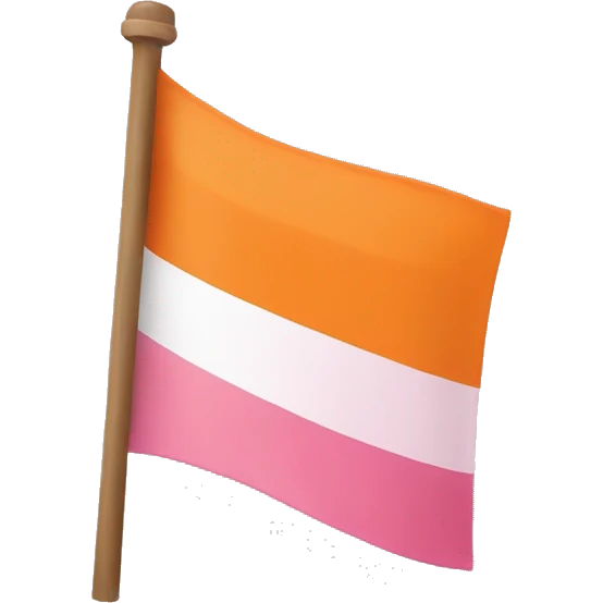 orange white and pink flag emoji