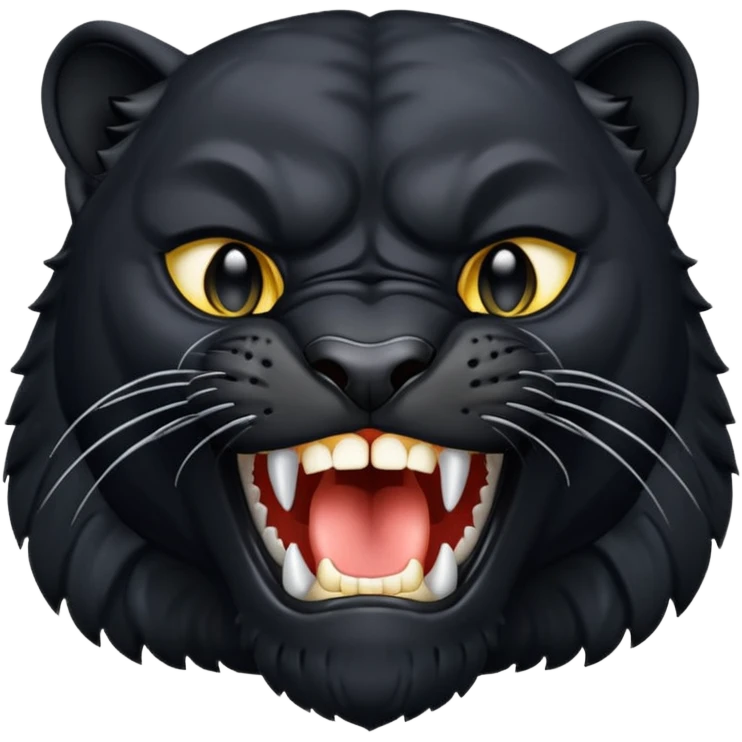 Una pantera mostrando sus dientes emoji