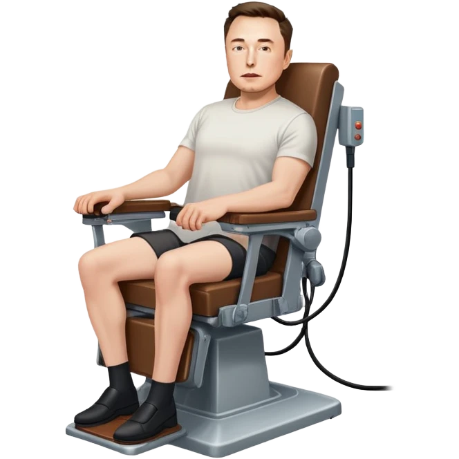 elon musk on an electric chair emoji