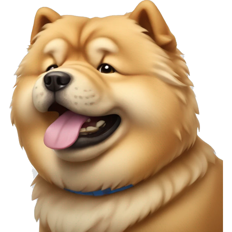 happy chow chow dog  emoji