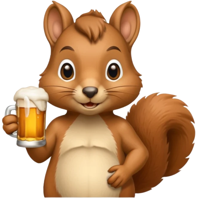 Has a  Teodoro la ardilla con una chela emoji