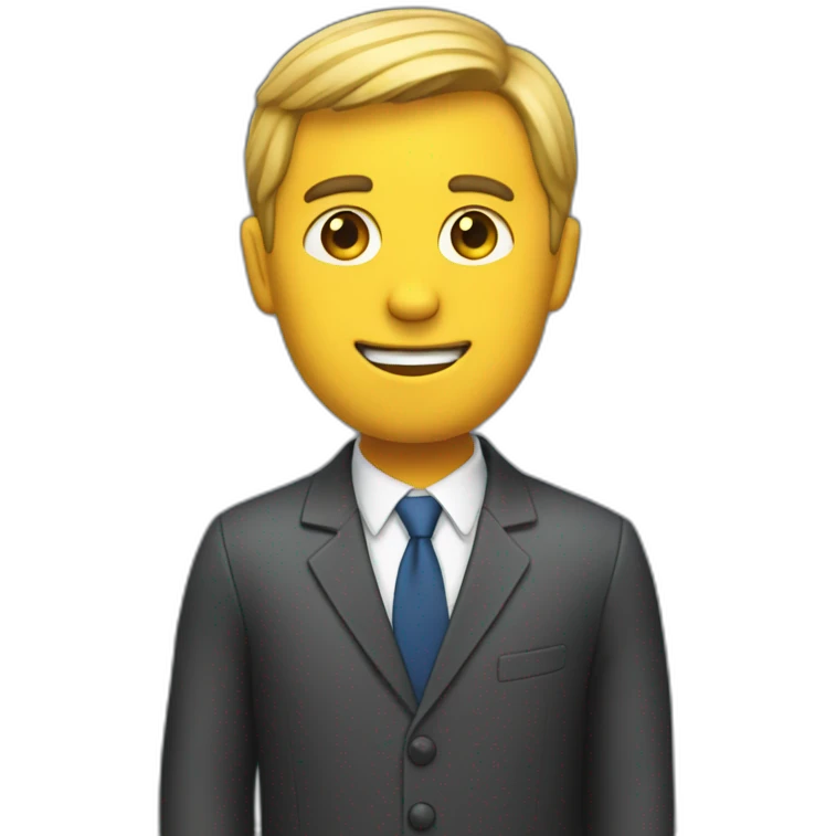 reporter on a set for newscasting emoji