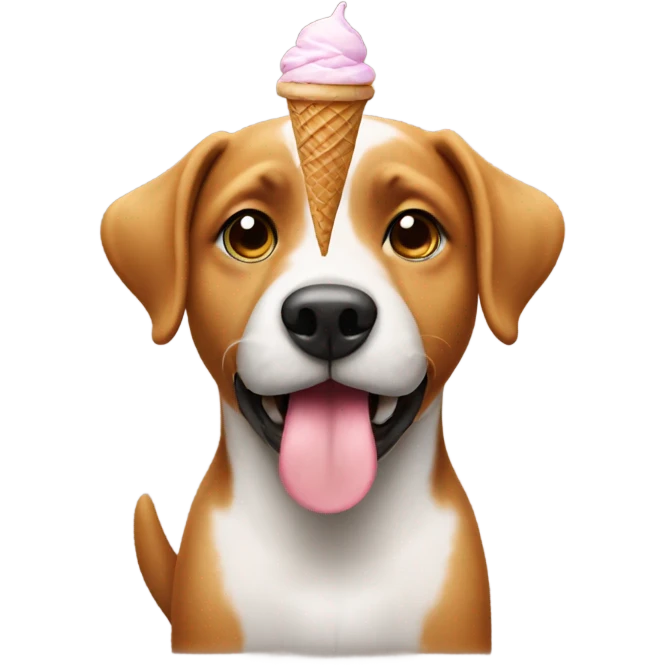 Dog with ice cream  emoji
