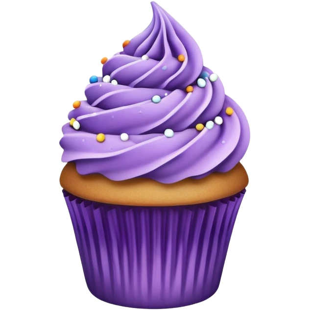 Purple rain cupcake emoji
