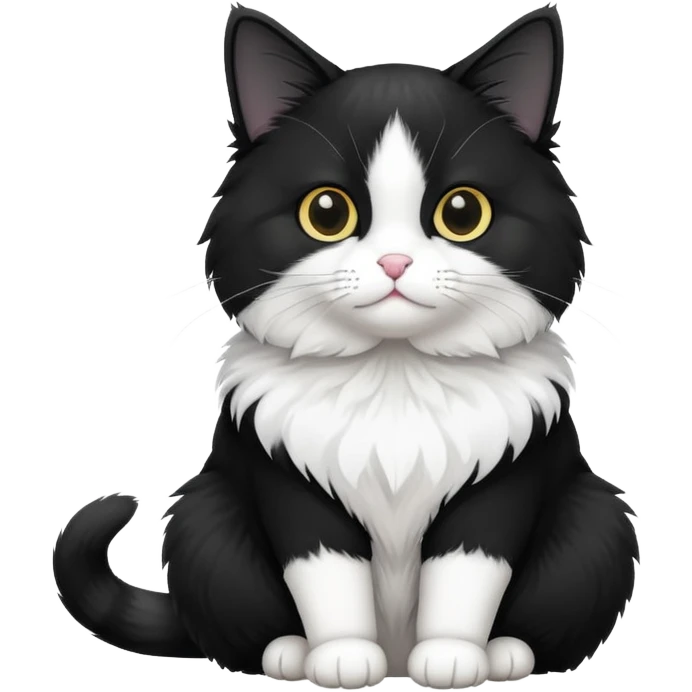 Tuxedo cat emoji