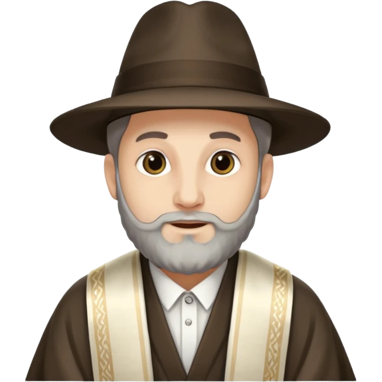 Rabbi wearing a Tallit and Borcelino emoji