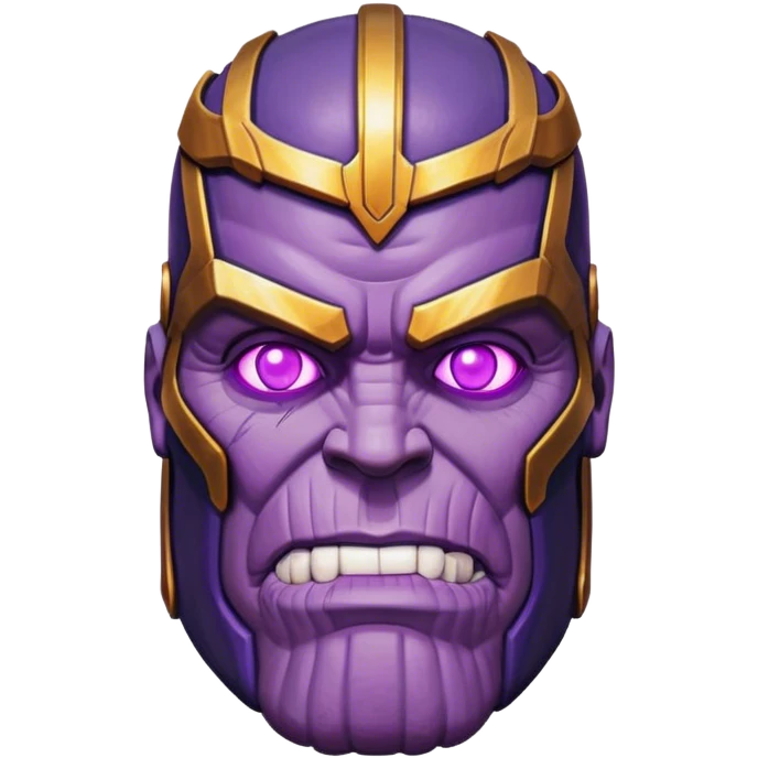 Thanos with glowing eyes emoji