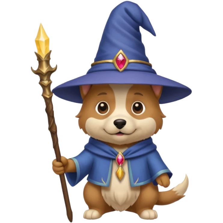 Dog wizard emoji