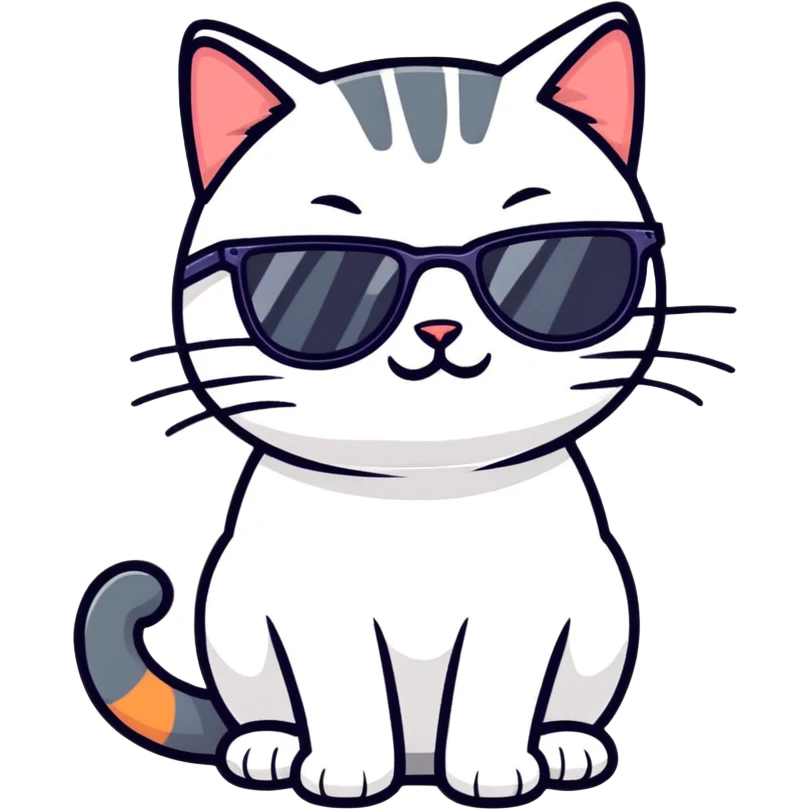 Cat with sunglasses emoji
