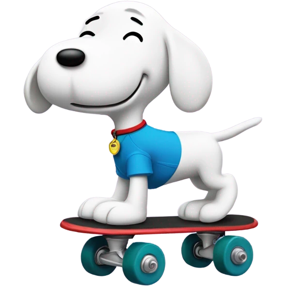 snoopy roller skating  emoji