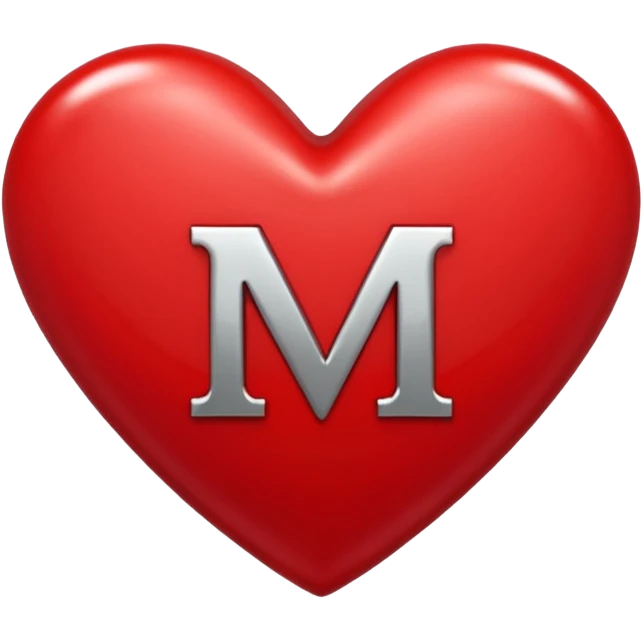 the letters M + V, in a heart  emoji