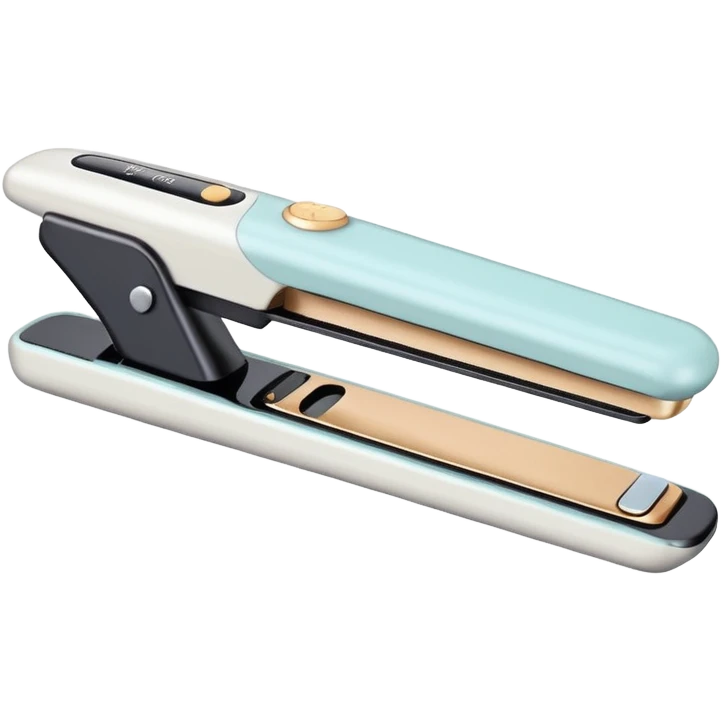 open pastel white hair straightener emoji