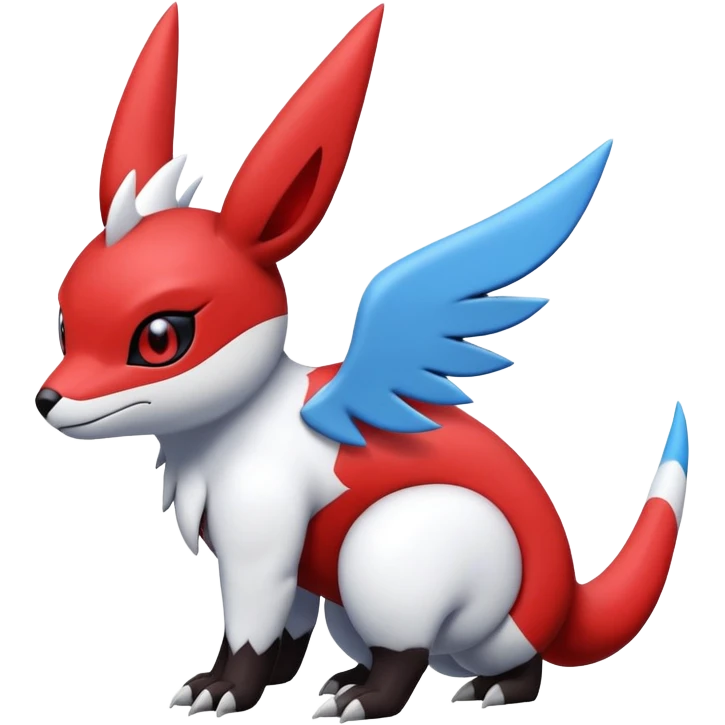  Cute Guilmon-Latias-Umbreon-Fakémon-hybrid-creature (full body)  emoji