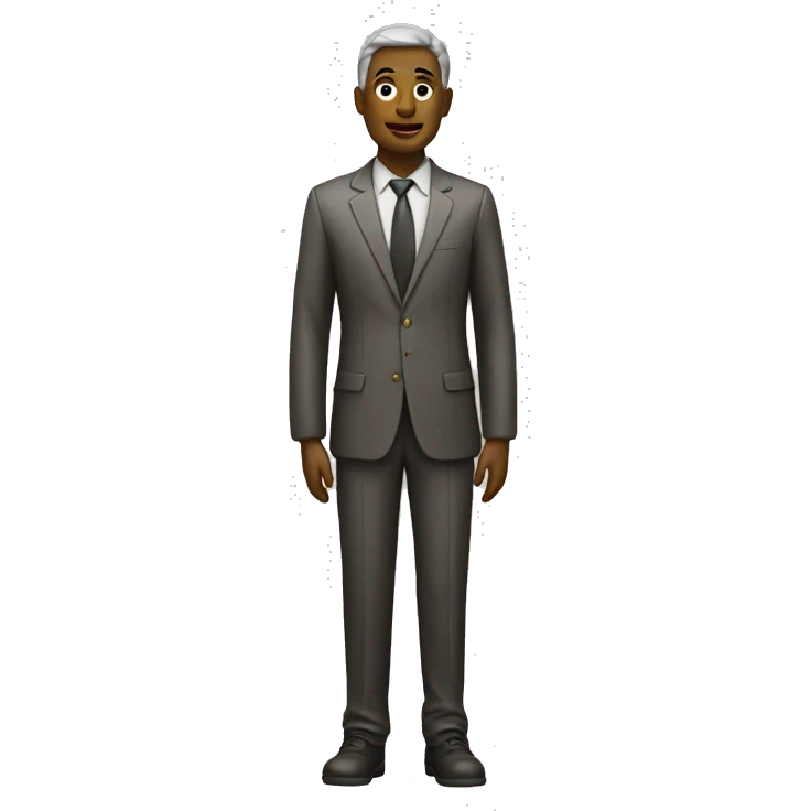 Man statue full body showing emoji