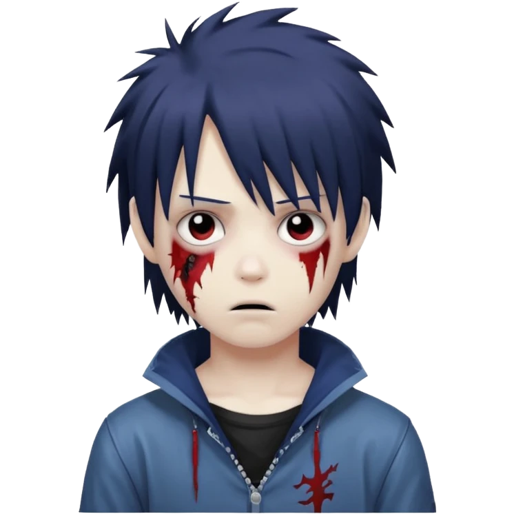 boy zombie with Sasuke's hair emo  emoji
