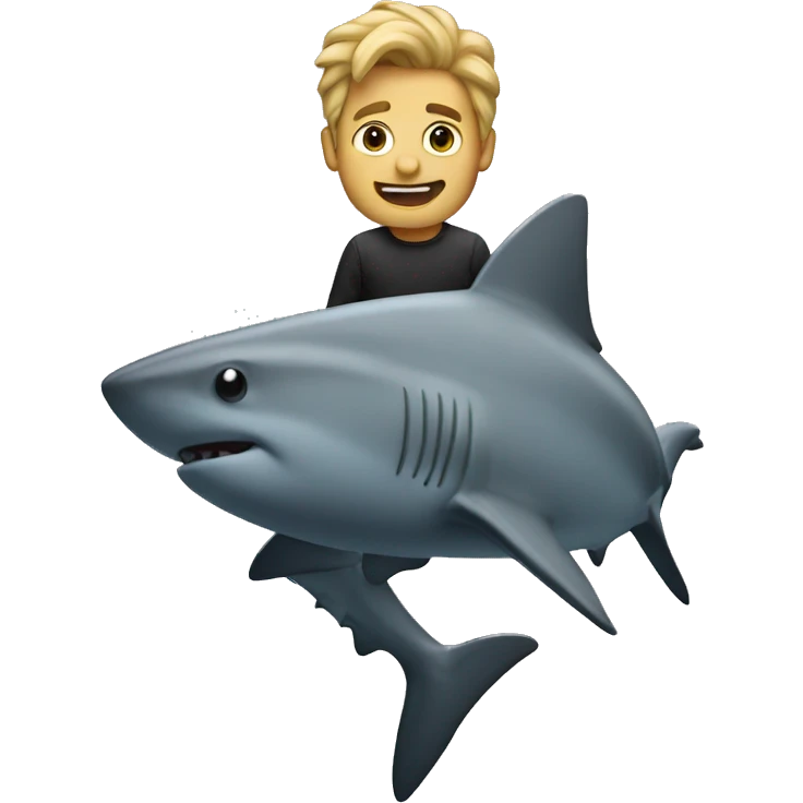 Sharky with hair emoji