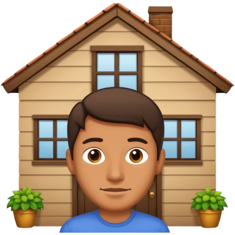 Man under house emoji