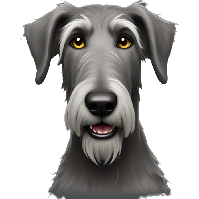 Dark grey Irish wolfhound emoji