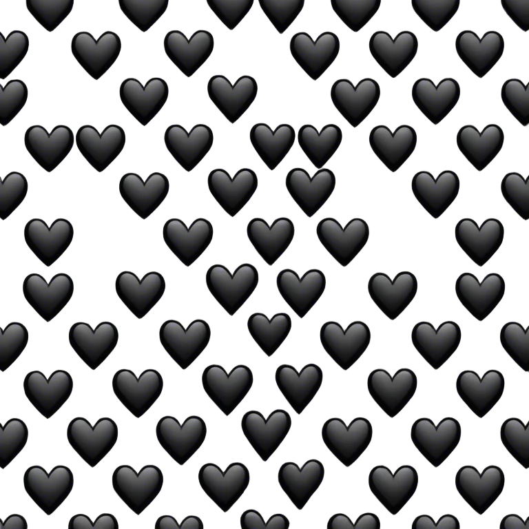 Black and white checkered heart emoji