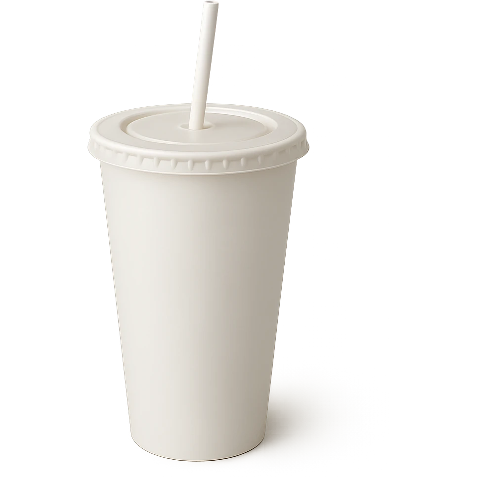 plain white soda cup, no logo, fast food look emoji