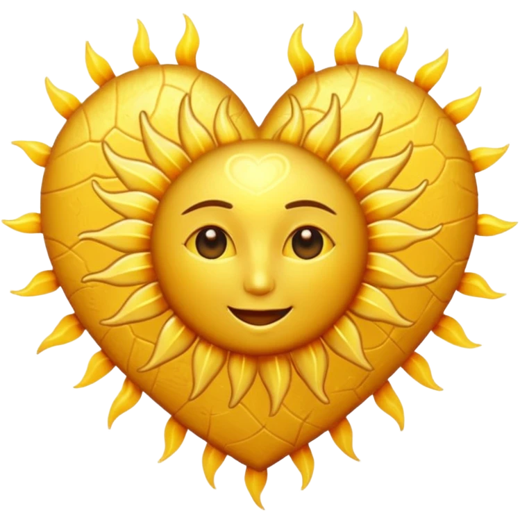 sun themed heart emoji