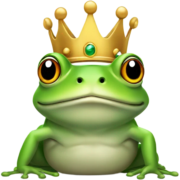 Frog with crown  emoji