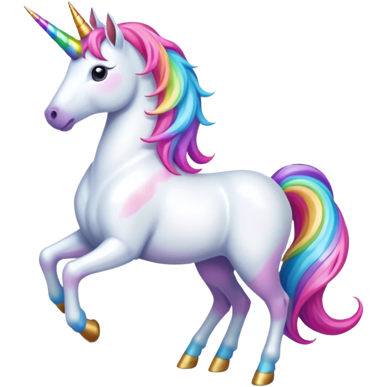 Unicornio sexy y colorido emoji