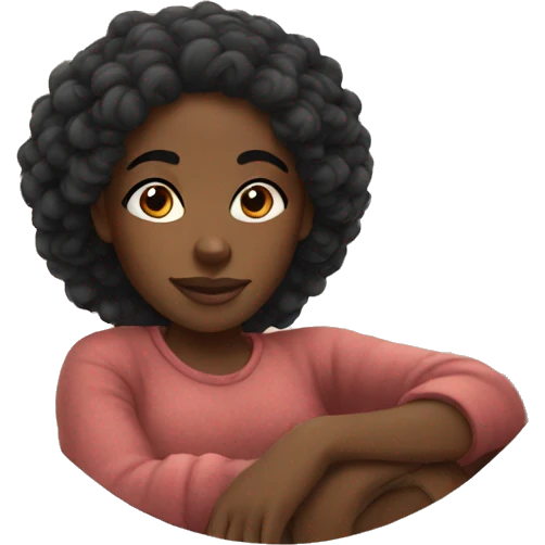 Cozy black girl emoji