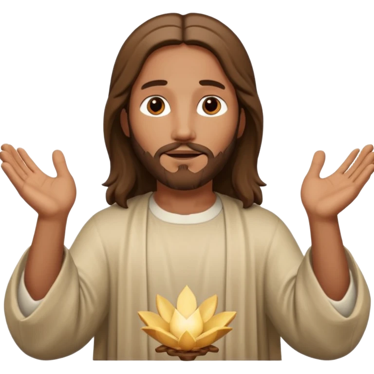 Jesus hands stretched out emoji