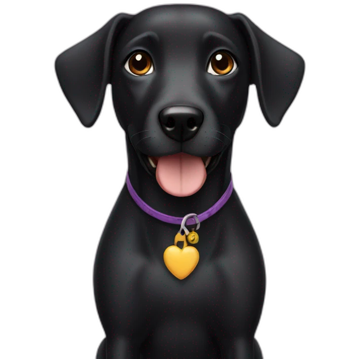 black slim female dog emoji