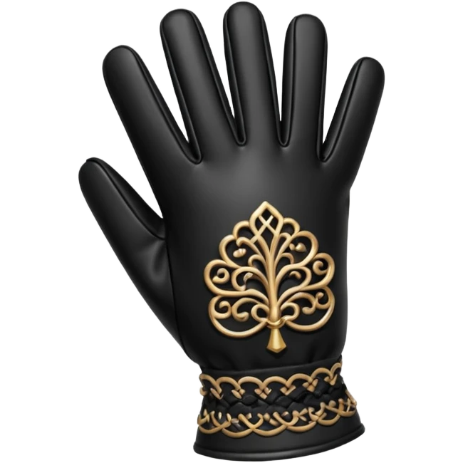 Black laced glove funeral emoji
