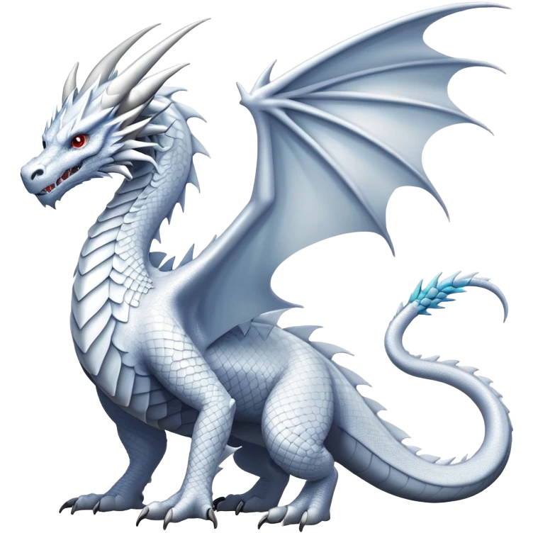 White dragon with dragon dick emoji
