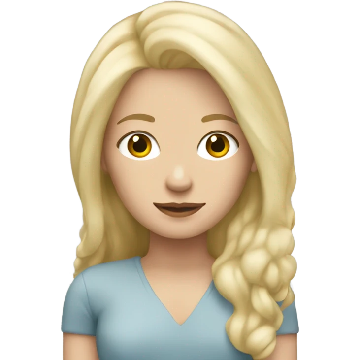 White lady with blonde hair using zepbound  emoji