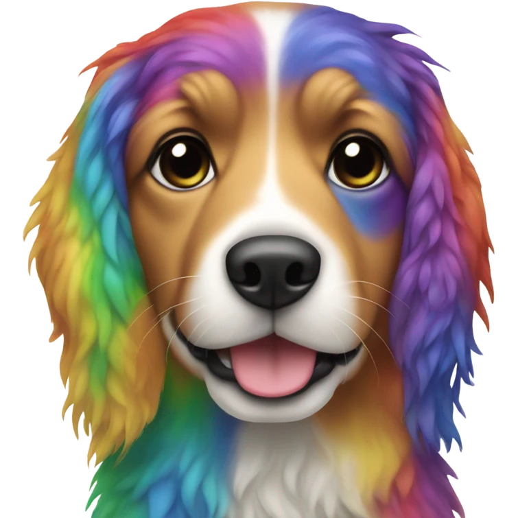 Rainbow dog emoji
