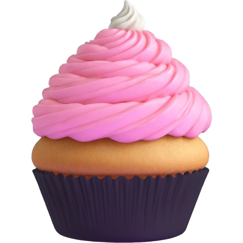 cupcake with pink icing emoji
