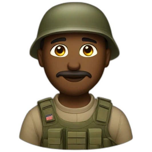 Artist-who-is-also-a-soldier emoji